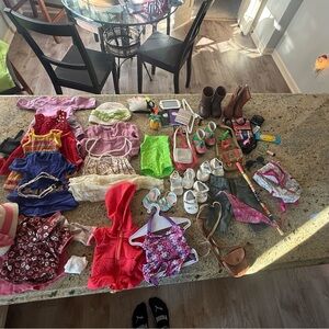 Large Lot of authentic American girl clothes and accessories
